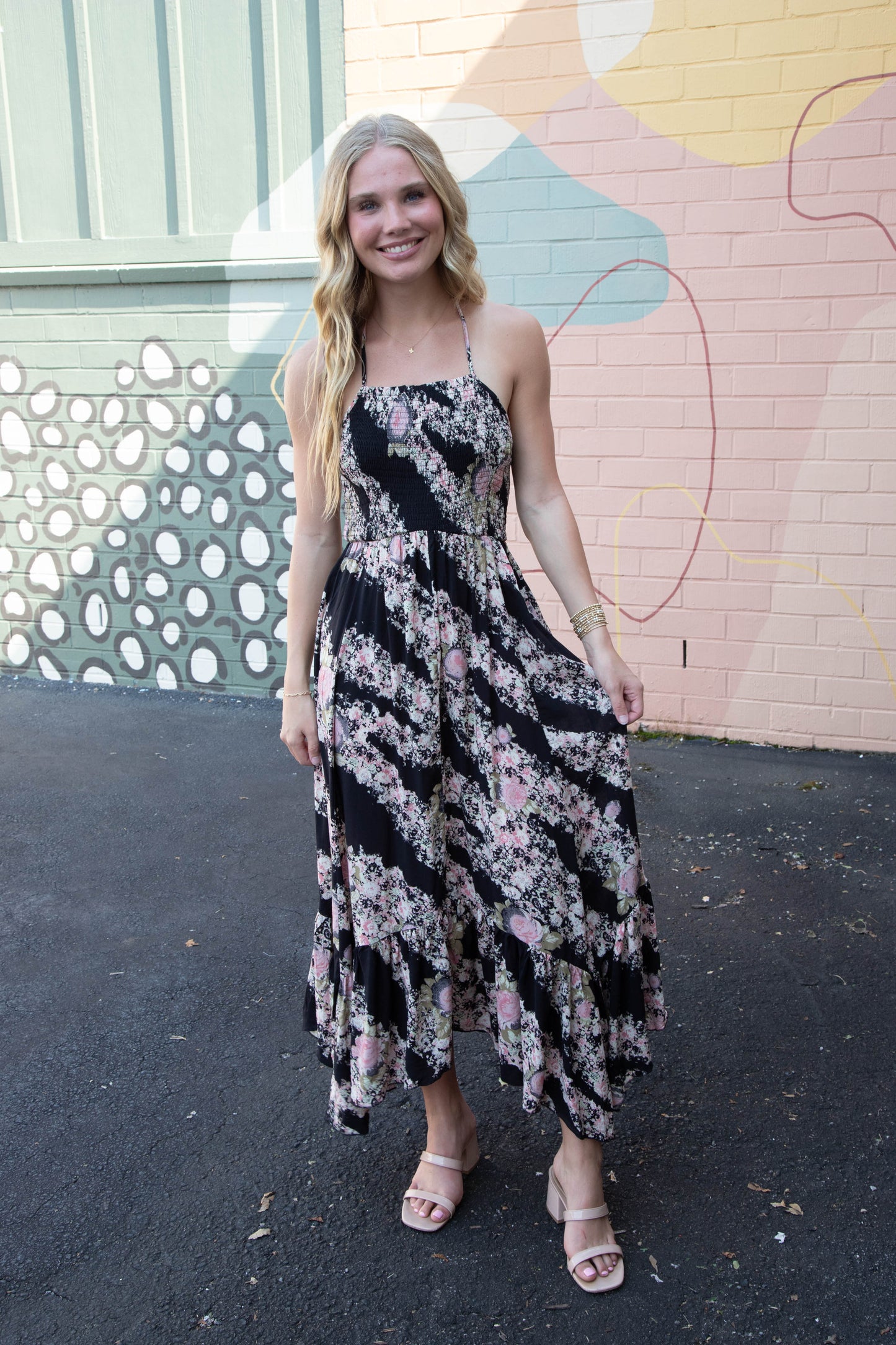  Heat Wave Printed Maxi Dress, Granite Combo | Free People