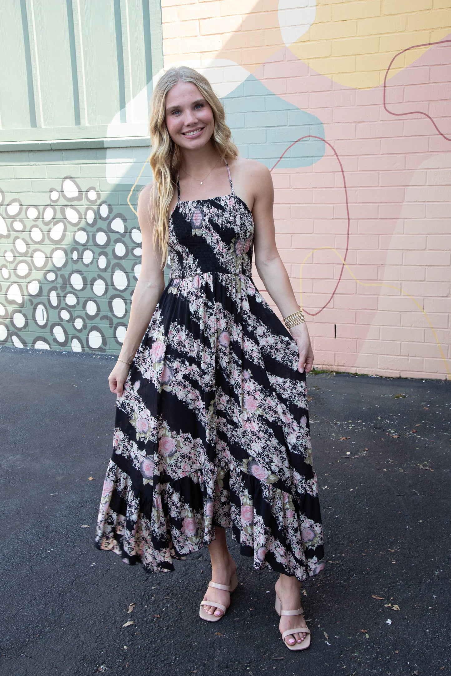  Heat Wave Printed Maxi Dress, Granite Combo | Free People