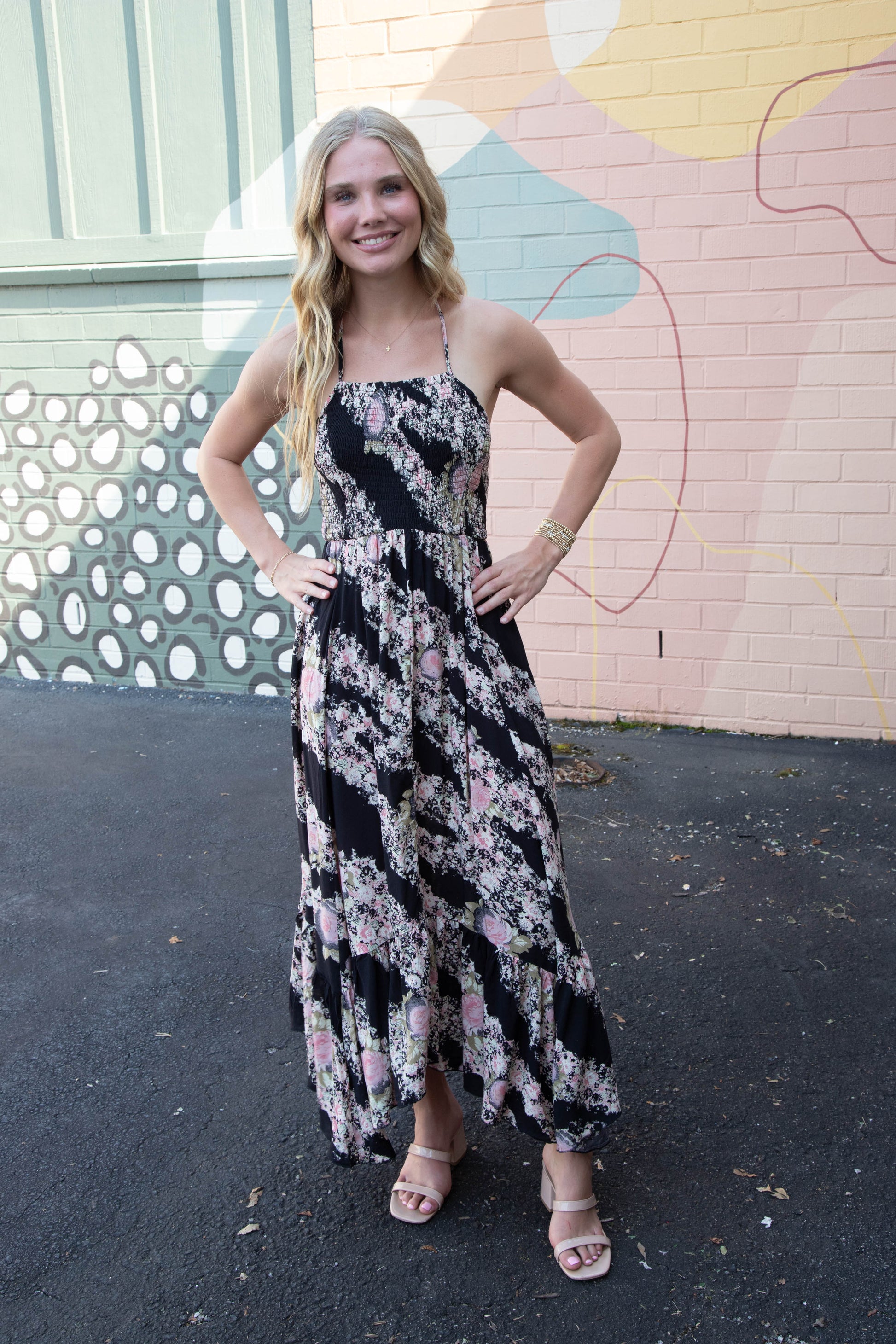  Heat Wave Printed Maxi Dress, Granite Combo | Free People