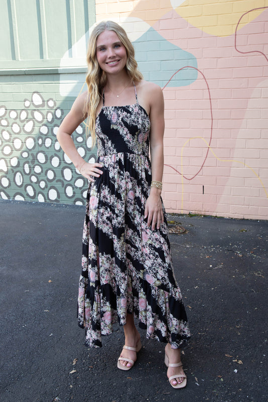  Heat Wave Printed Maxi Dress, Granite Combo | Free People