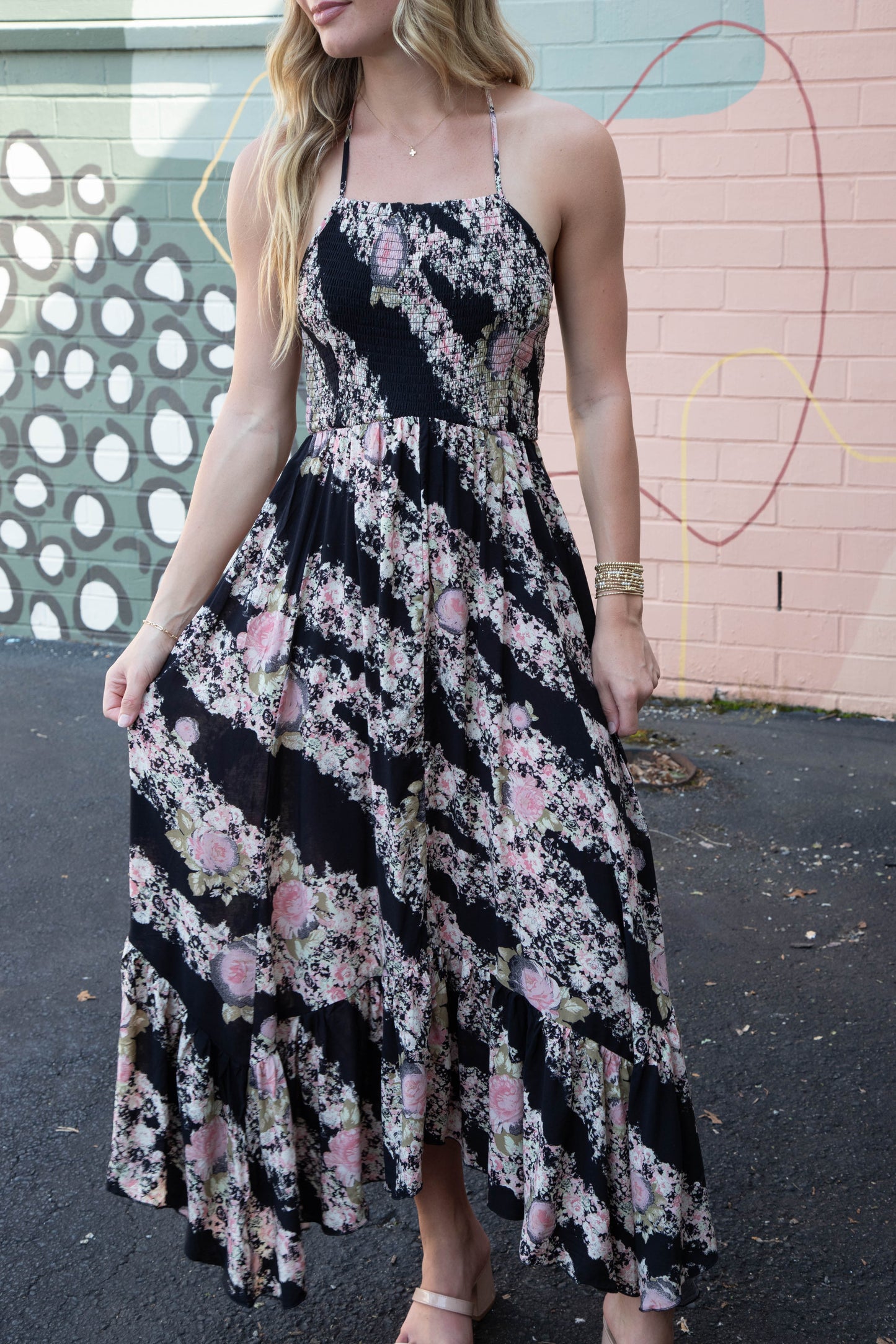  Heat Wave Printed Maxi Dress, Granite Combo | Free People