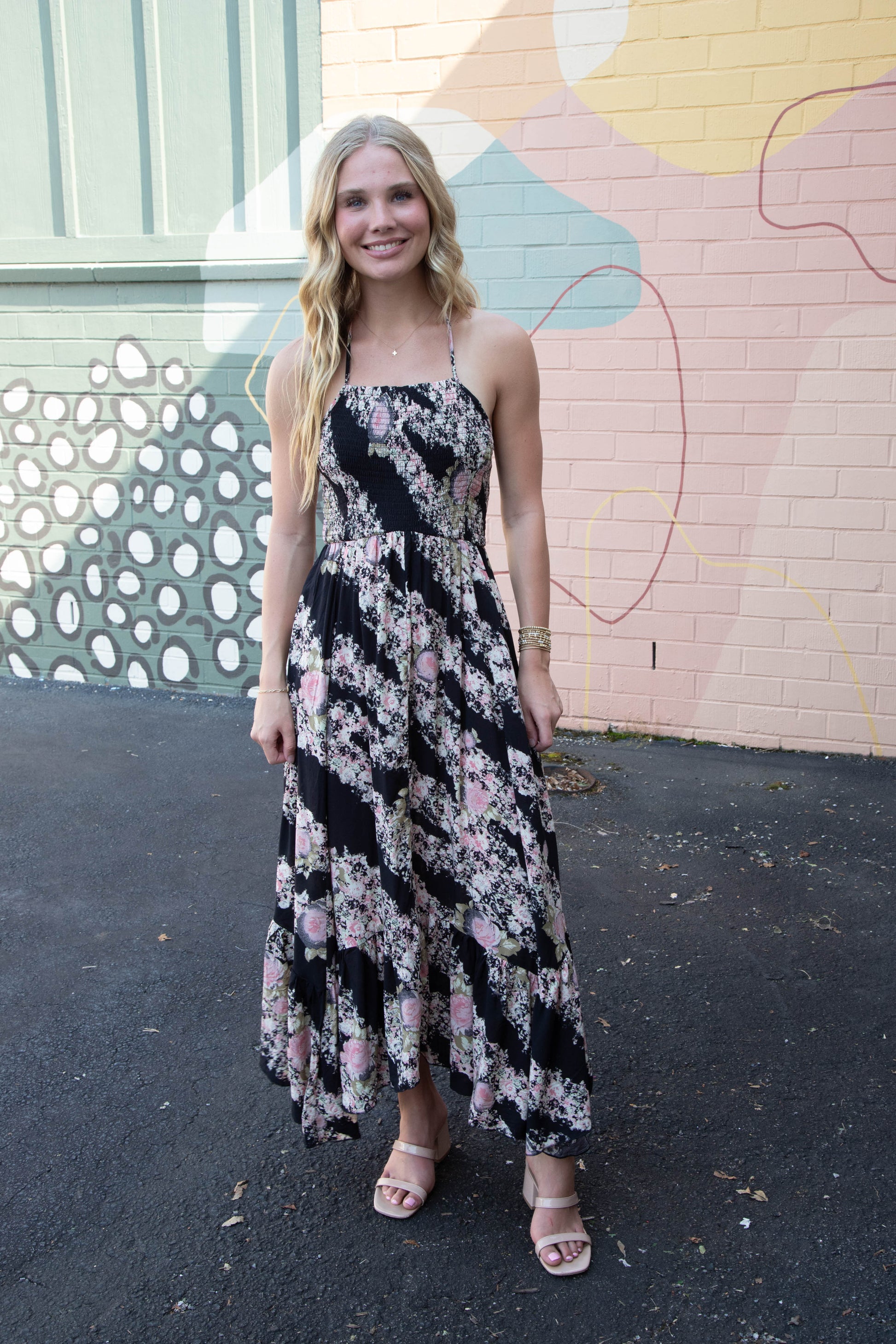  Heat Wave Printed Maxi Dress, Granite Combo | Free People