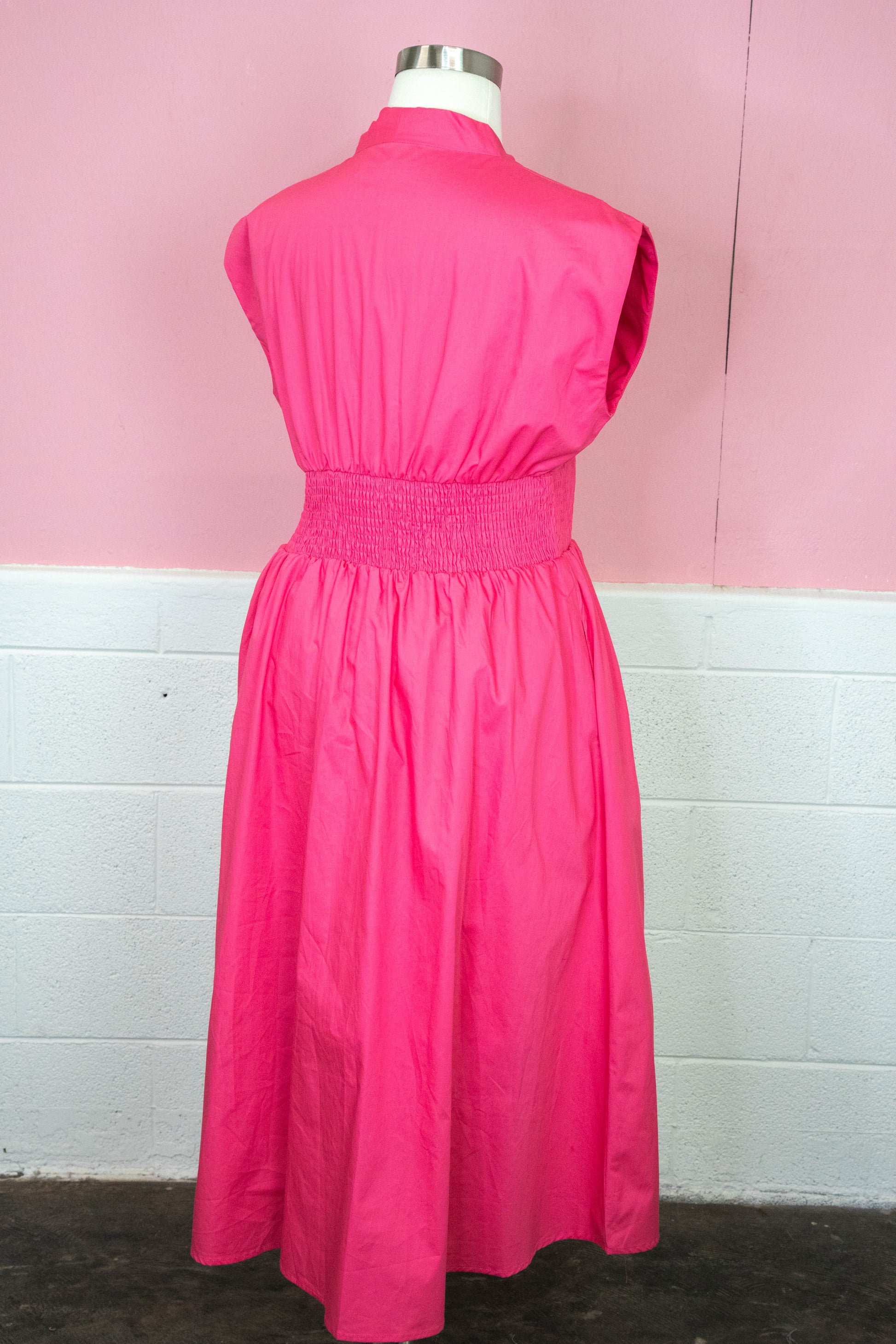  Catalina Smocked Waist Midi Dress, Pink | Plus Size
