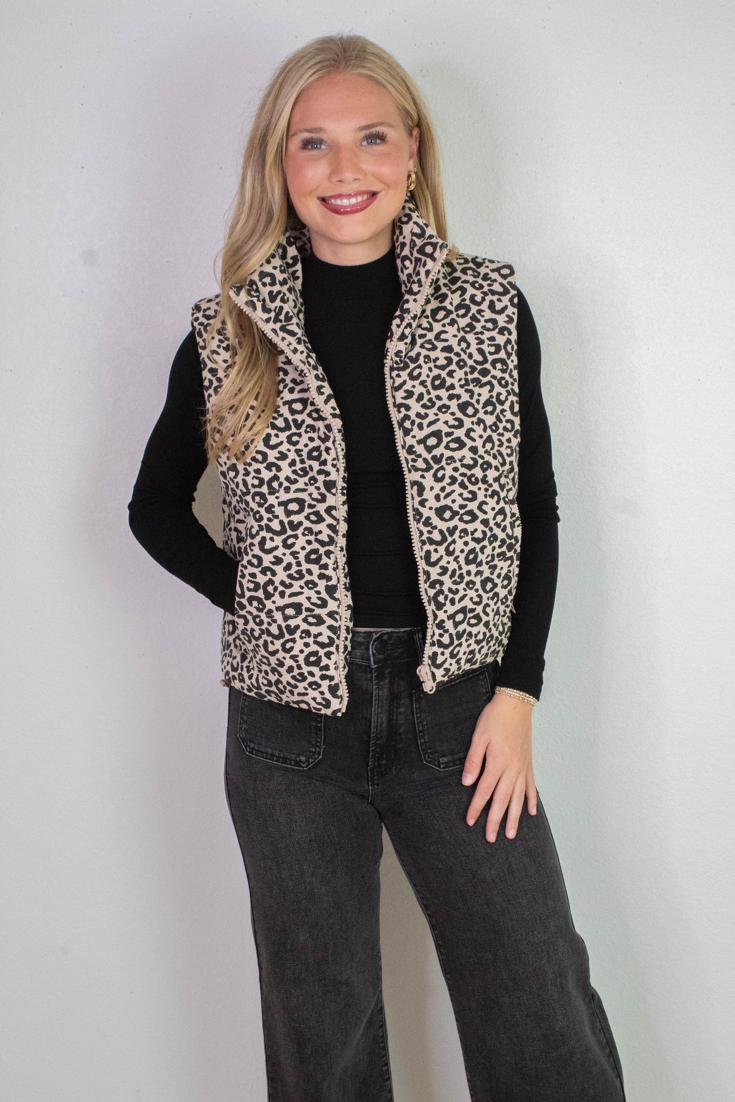  Ronan Mock Neck Top, Black | Sadie & Sage