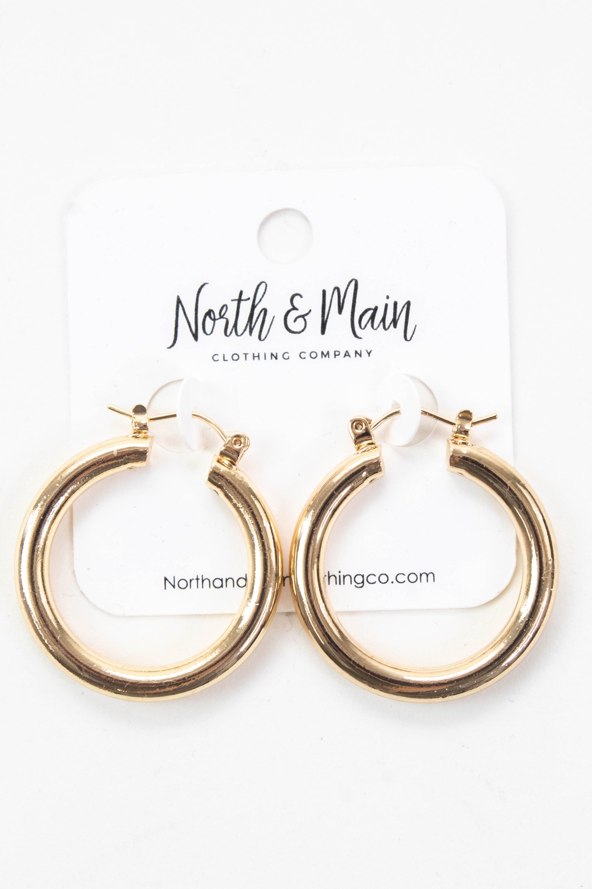  Ellis Hoop Earring, Shiny Gold