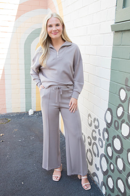  Prida Soft Knit Straight Leg Pants, Fog | RD Style