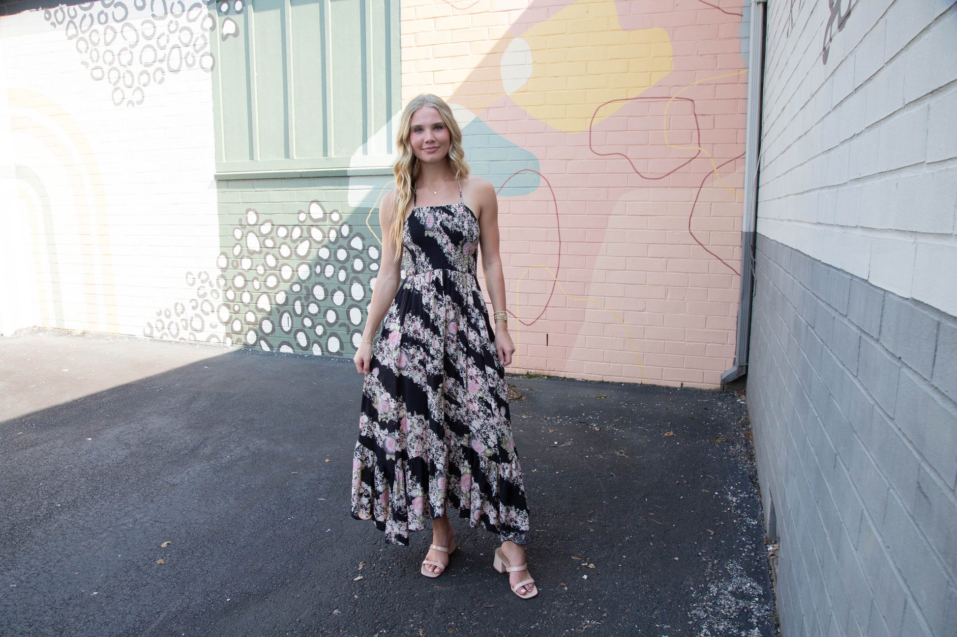  Heat Wave Printed Maxi Dress, Granite Combo | Free People