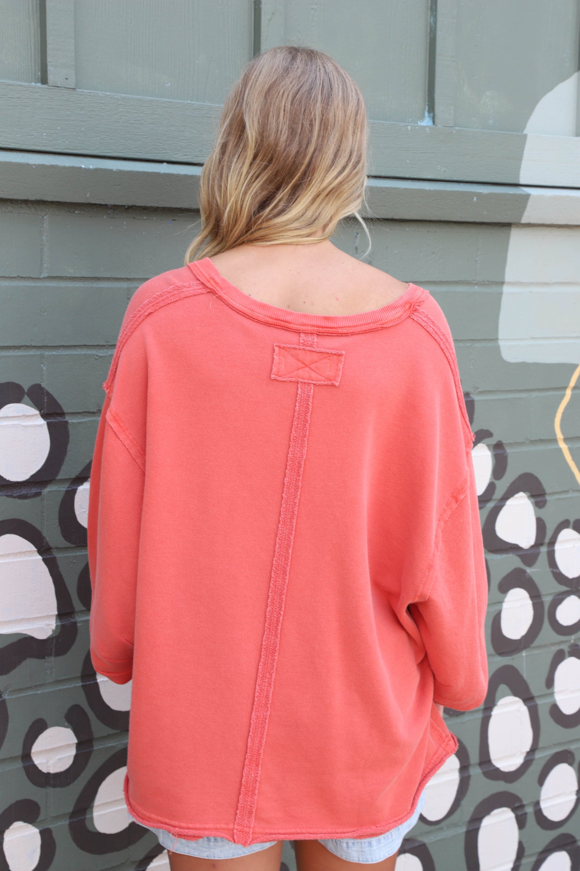  Venice V-Neck Graphic Sweatshirt, Rose Sienna Combo | Free People