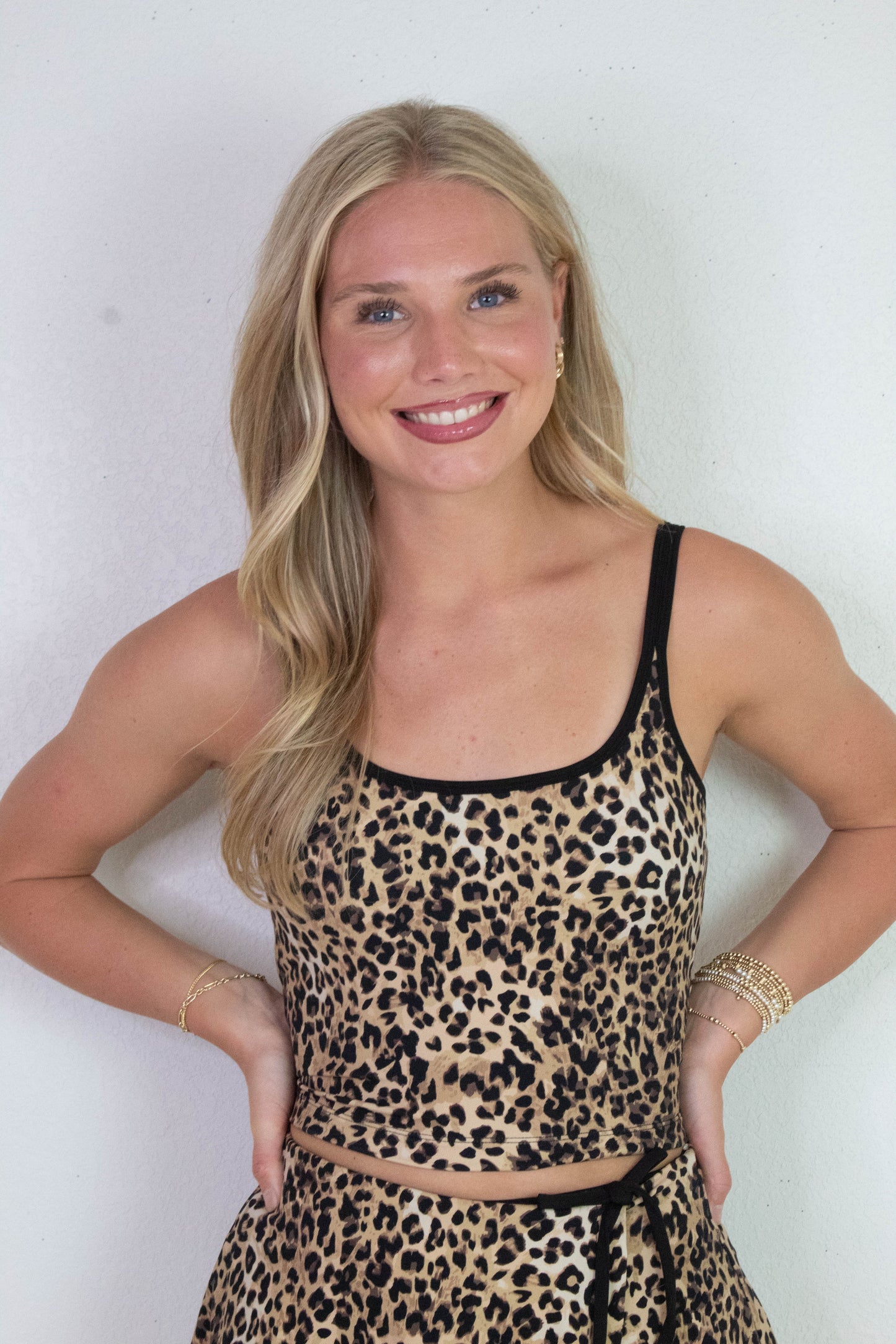  Hera Bra Tank, Cheetah | Cream Yoga