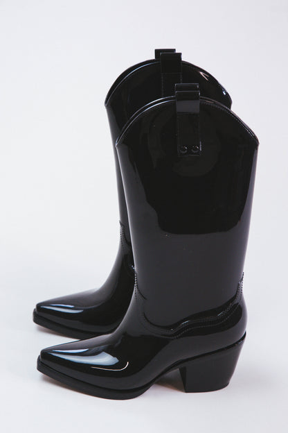  Annie Western Rain Boot, Black | Beach By Matisse