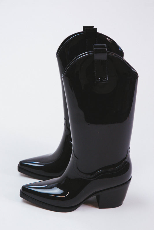  Annie Western Rain Boot, Black | Beach By Matisse