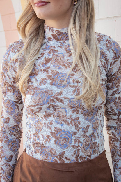  Lyric Floral Lace Top, Ivory Combo | Free People
