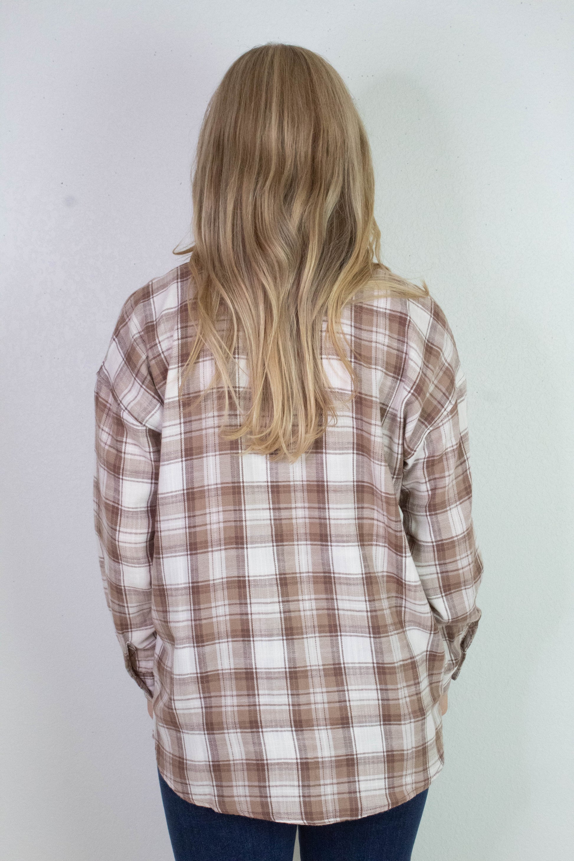 Be Cool Monroe Brown Plaid Flannel Shirt, Mocha