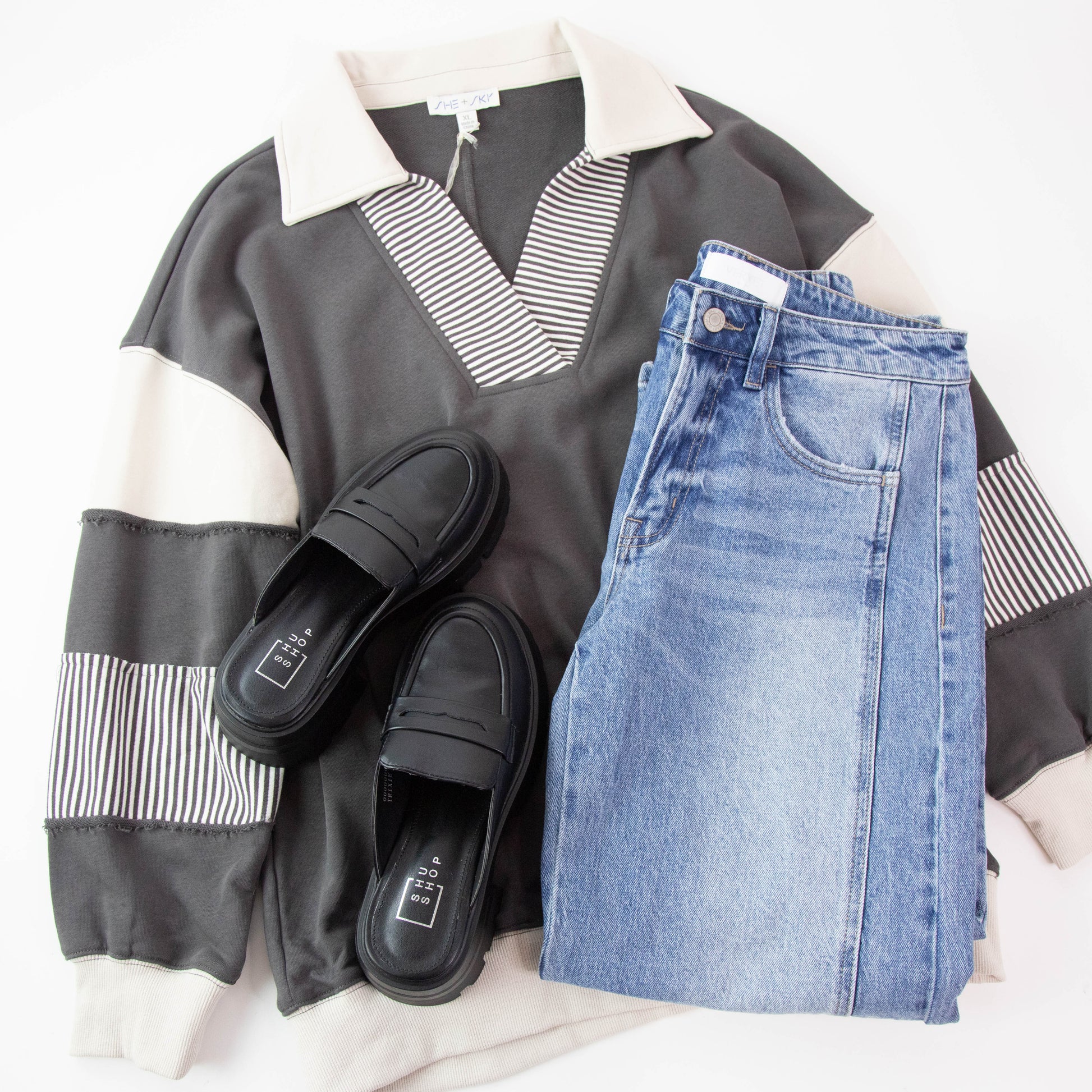  Trixie Loafer Mule, Black | ShuShop