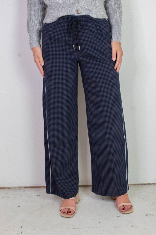  Calloway Check Woven Pants, Navy