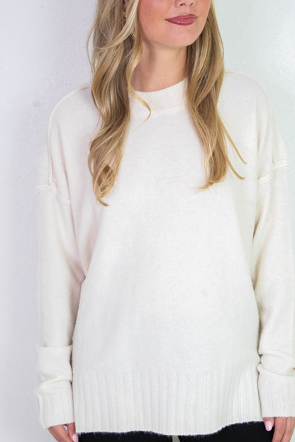  Oakleigh Relaxed Fit Sweater, Whip Cream