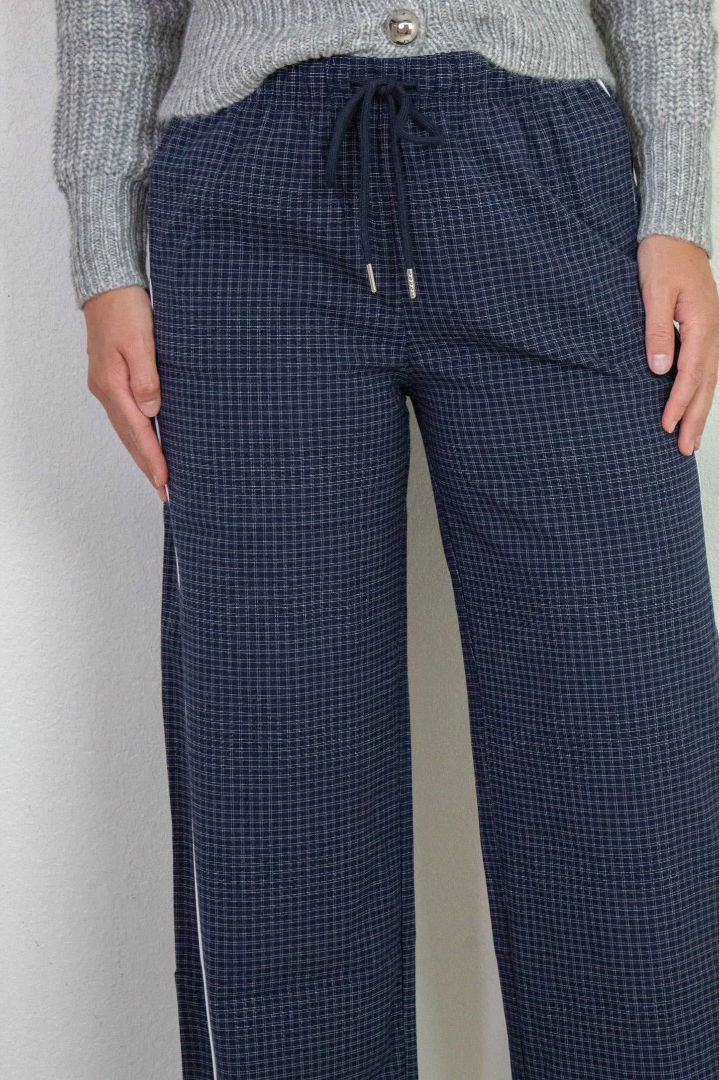 Calloway Check Woven Pants, Navy