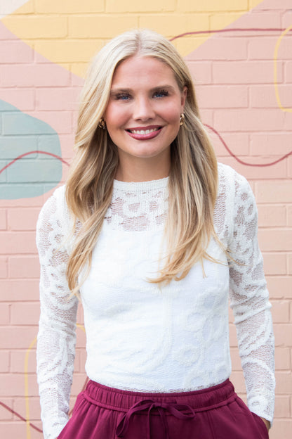  Crissa Lace Top, Cream | RD Style