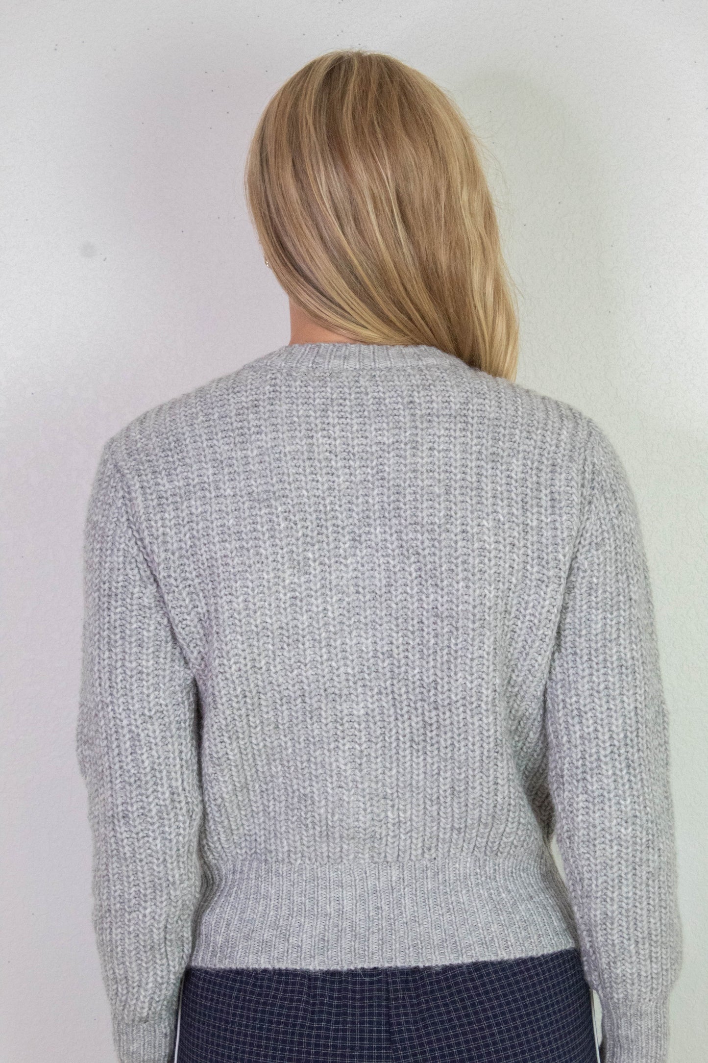  Letrice Silver Button Cardigan, Silver Grey Melange | RD Style
