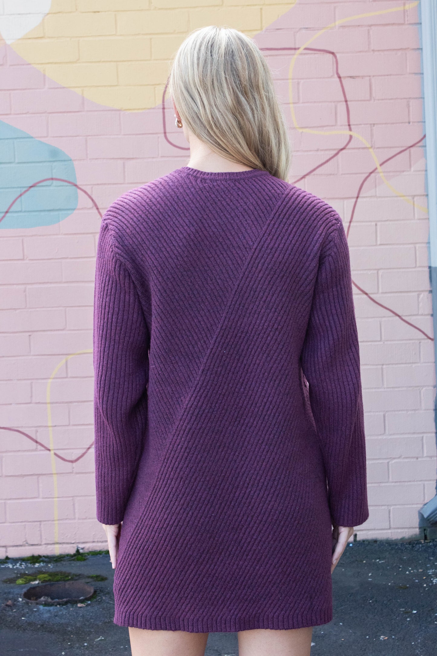  Abbie Sweater Dress, Beet | Steve Madden