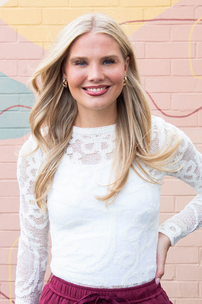  Crissa Lace Top, Cream | RD Style