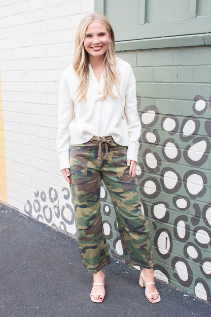 Trading Up Polo Sweater, Ivory | Free People