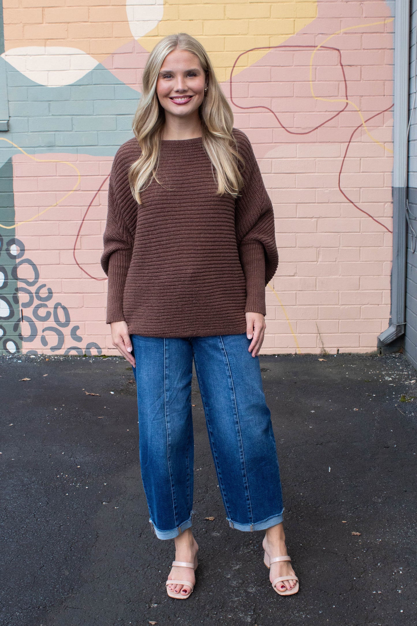  Maren High Rise Barrel Cuffed Jeans, Dark