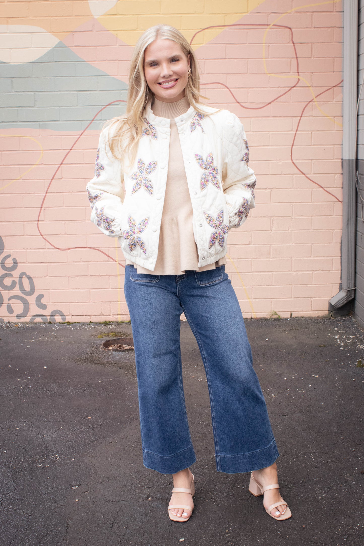  Emmaline Peplum Sweater Tank, Latte