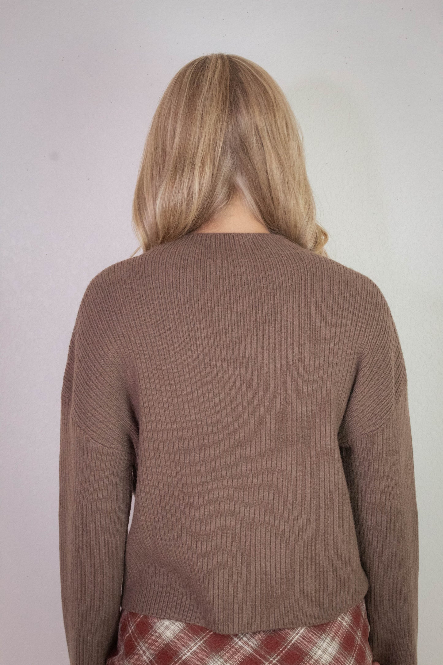  Cleo Mock Neck Chest Pocket Sweater, Mocha