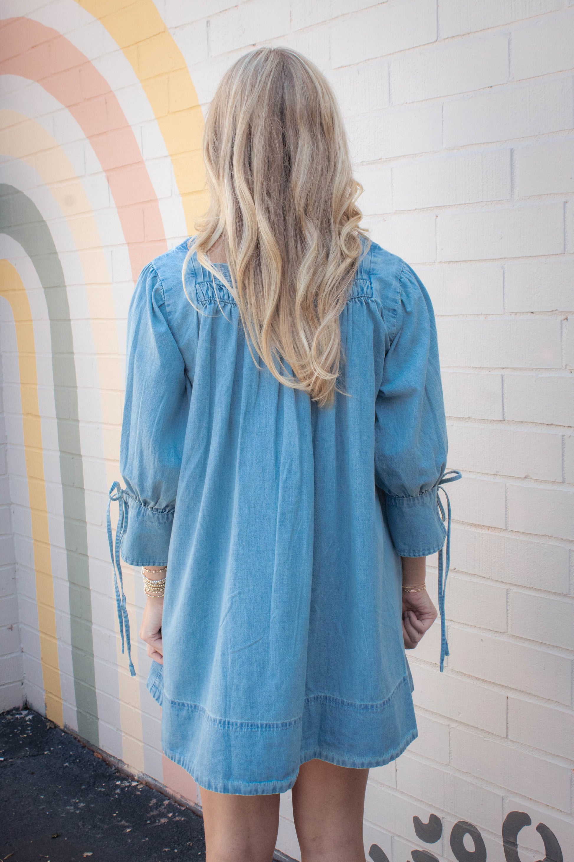  Sonora Denim Mini Dress, Cornflower | Free People