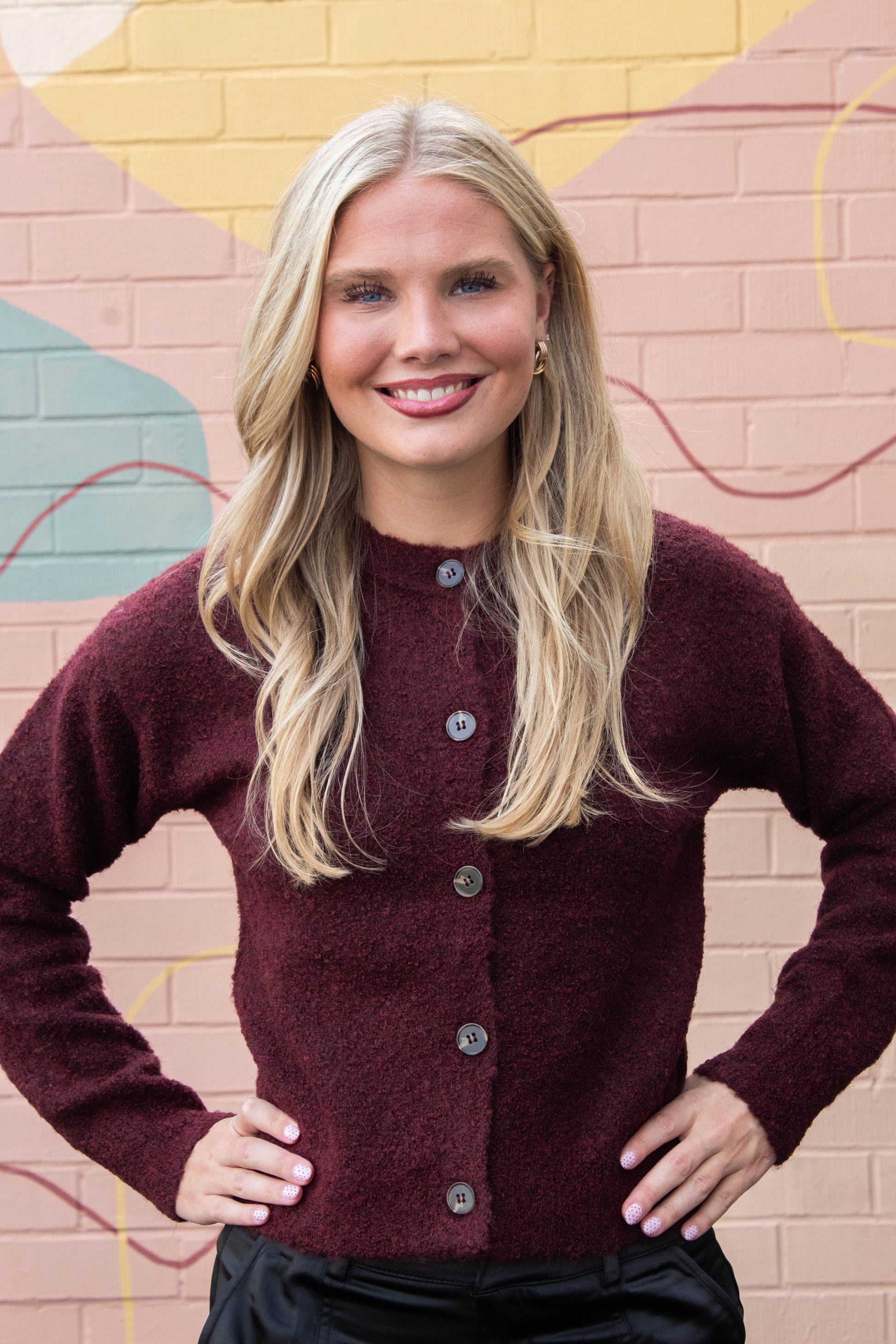  Boucle Cardi, Dark Crimson | Sanctuary