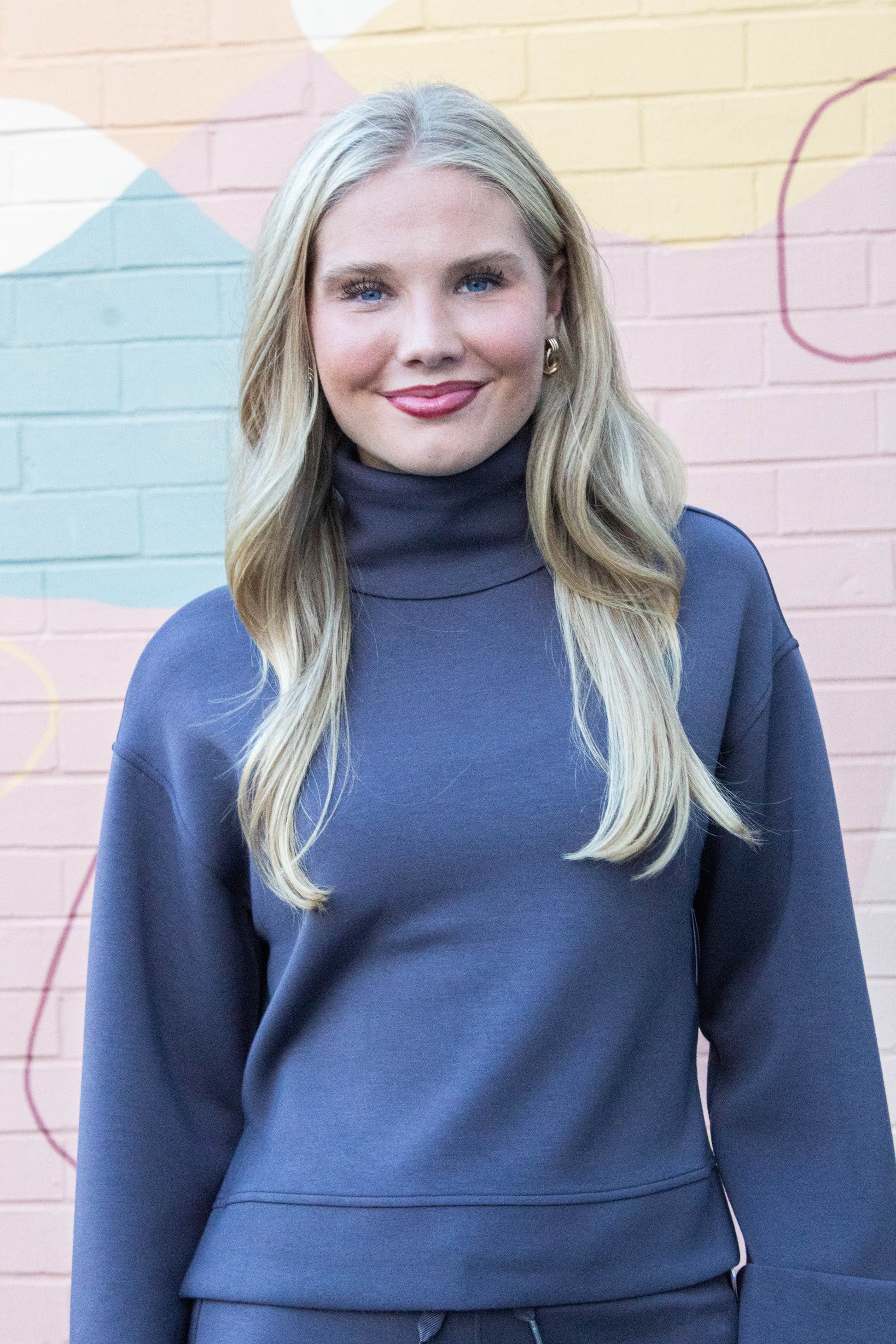  Airessentials Cropped Turtleneck Top, Storm | SPANX