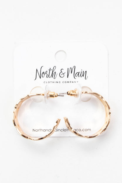  Marigold Woven Hoop Earring, Gold