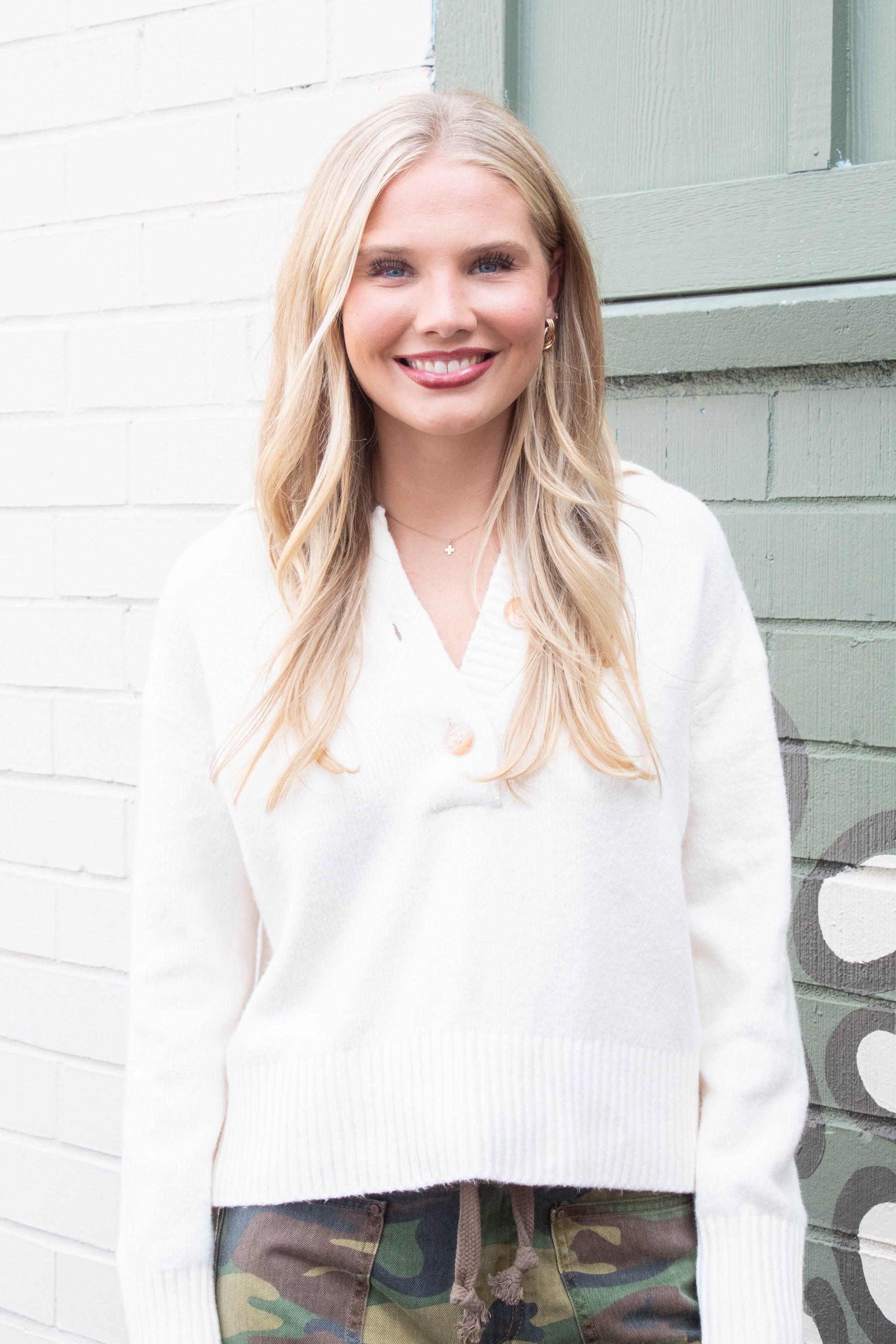  Trading Up Polo Sweater, Ivory | Free People