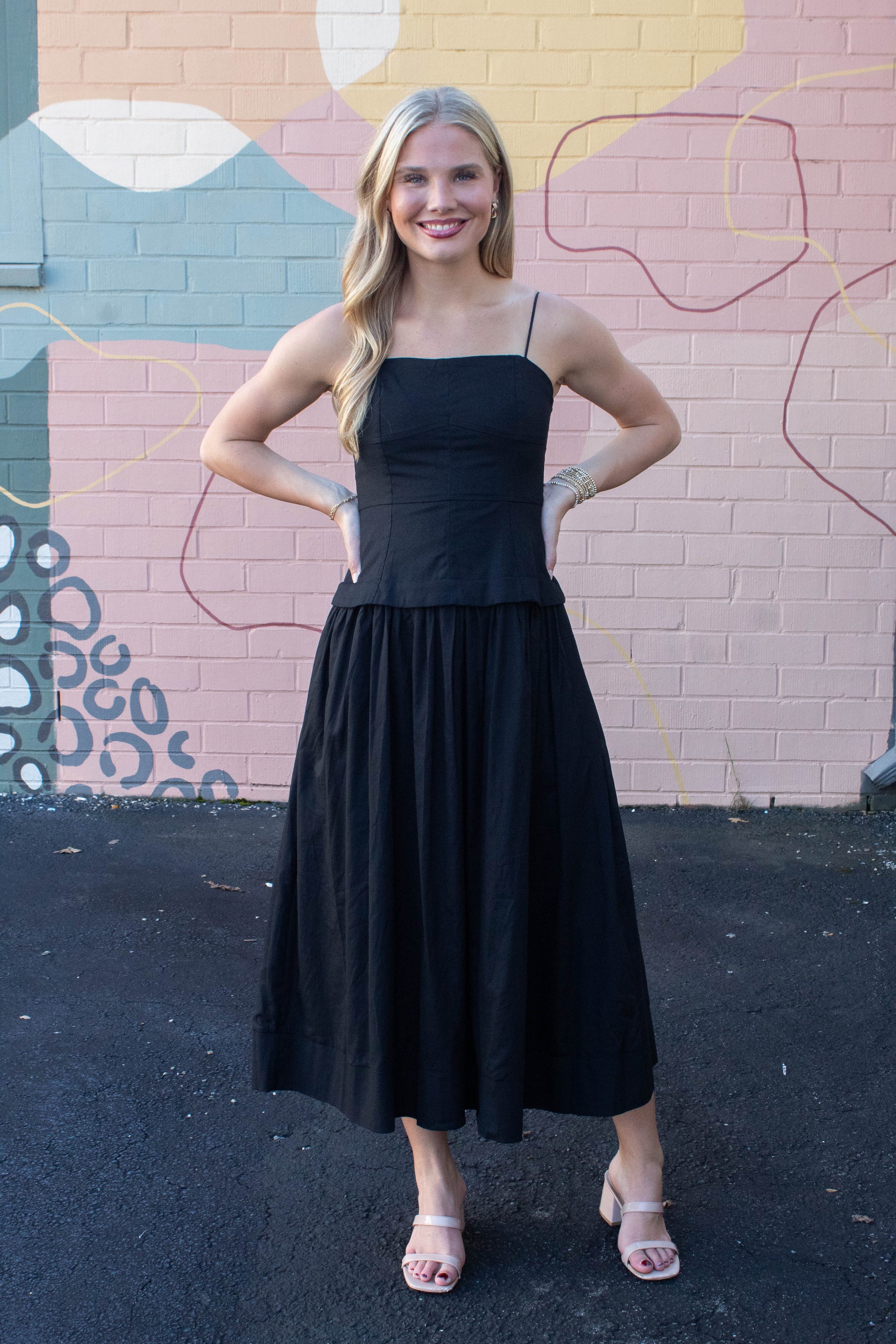  Celeste Corset Lined Strapless Dress, Black