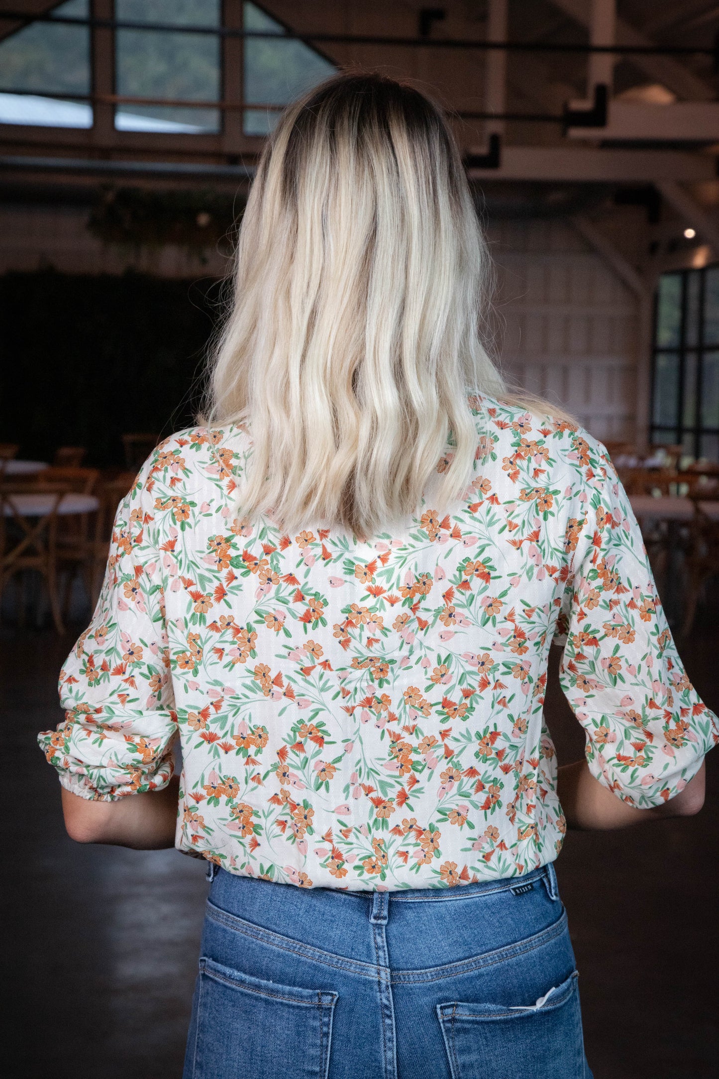  Slow Travels Surplice Bodysuit, Cream Multi | Sadie & Sage