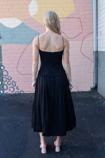  Celeste Corset Lined Strapless Dress, Black