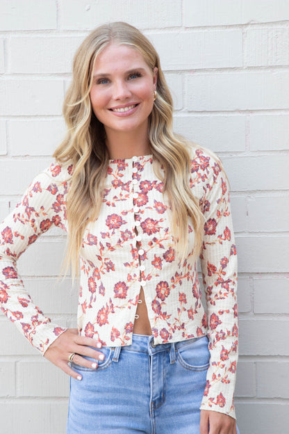  Tilly Printed Cardigan, Tea Combo | Free People