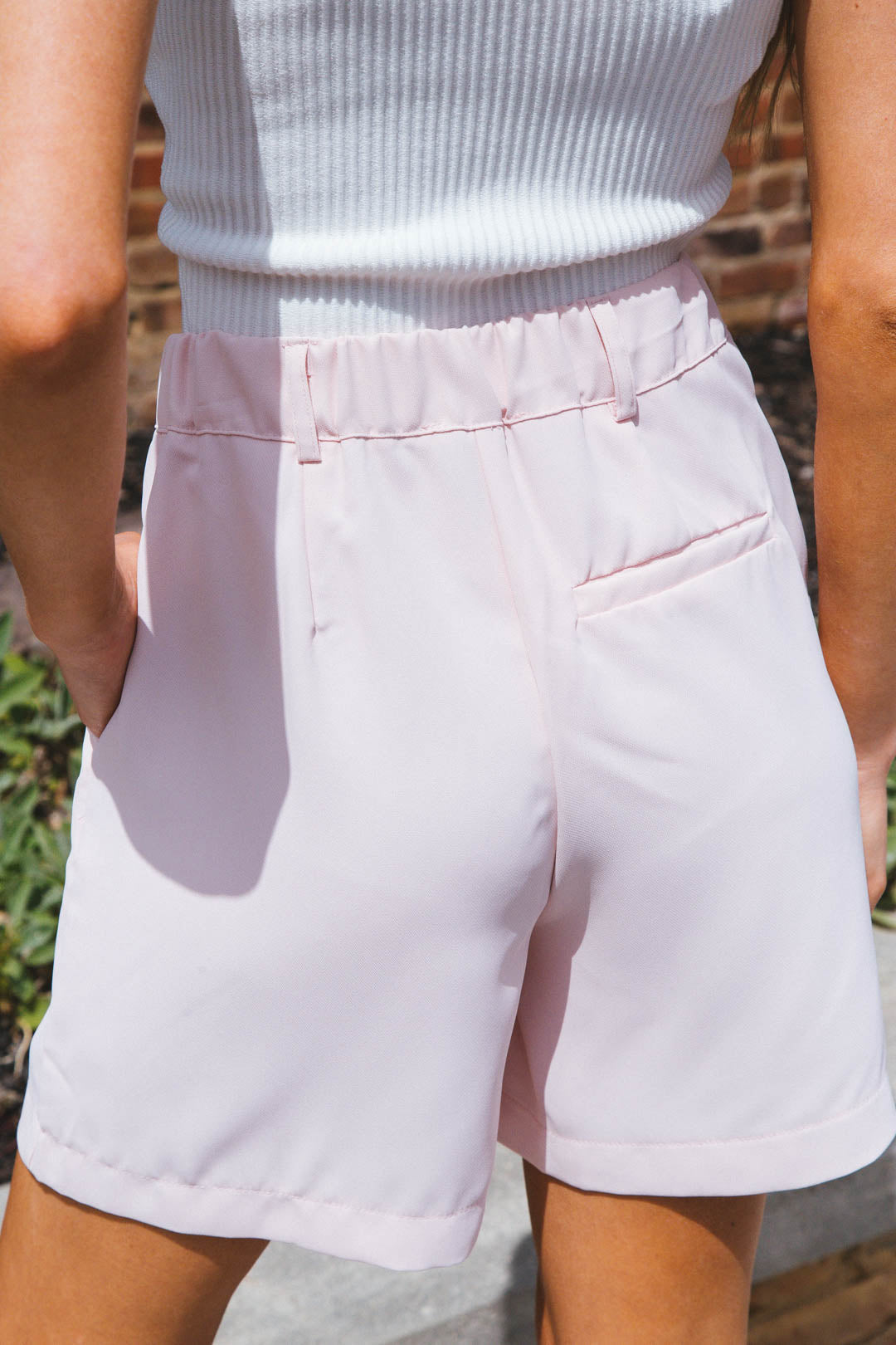  Wesleigh Woven Dressy Shorts, Blush