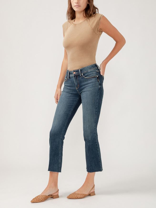  Suki Kick Flare Jean, Indigo | Silver Jeans Co