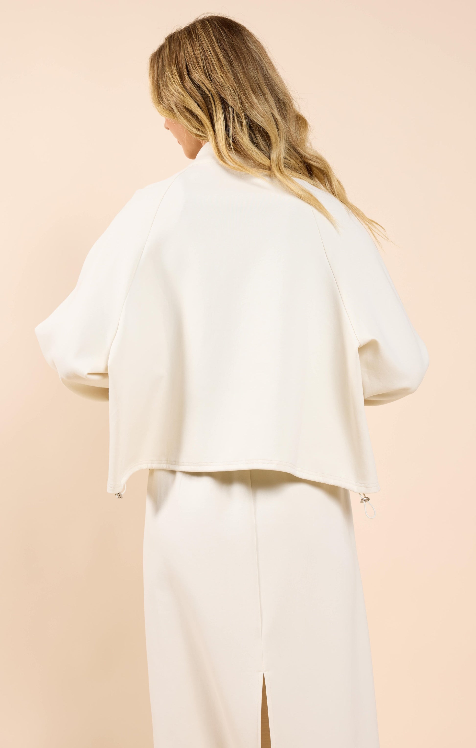  Lonestar Zip Up Jacket, Ivory | Sadie & Sage