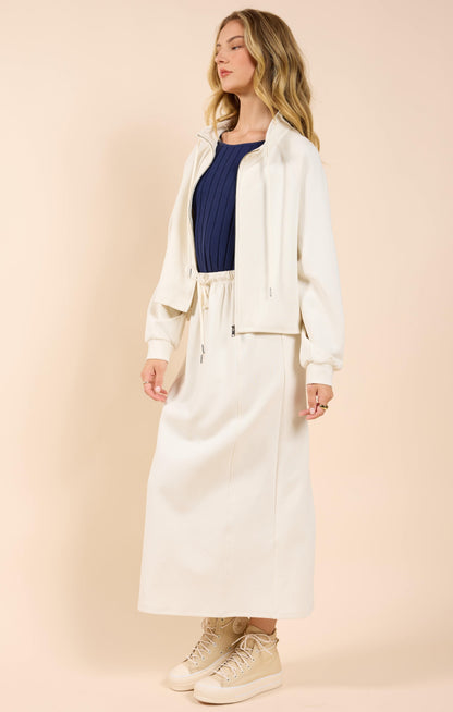  Lonestar Zip Up Jacket, Ivory | Sadie & Sage