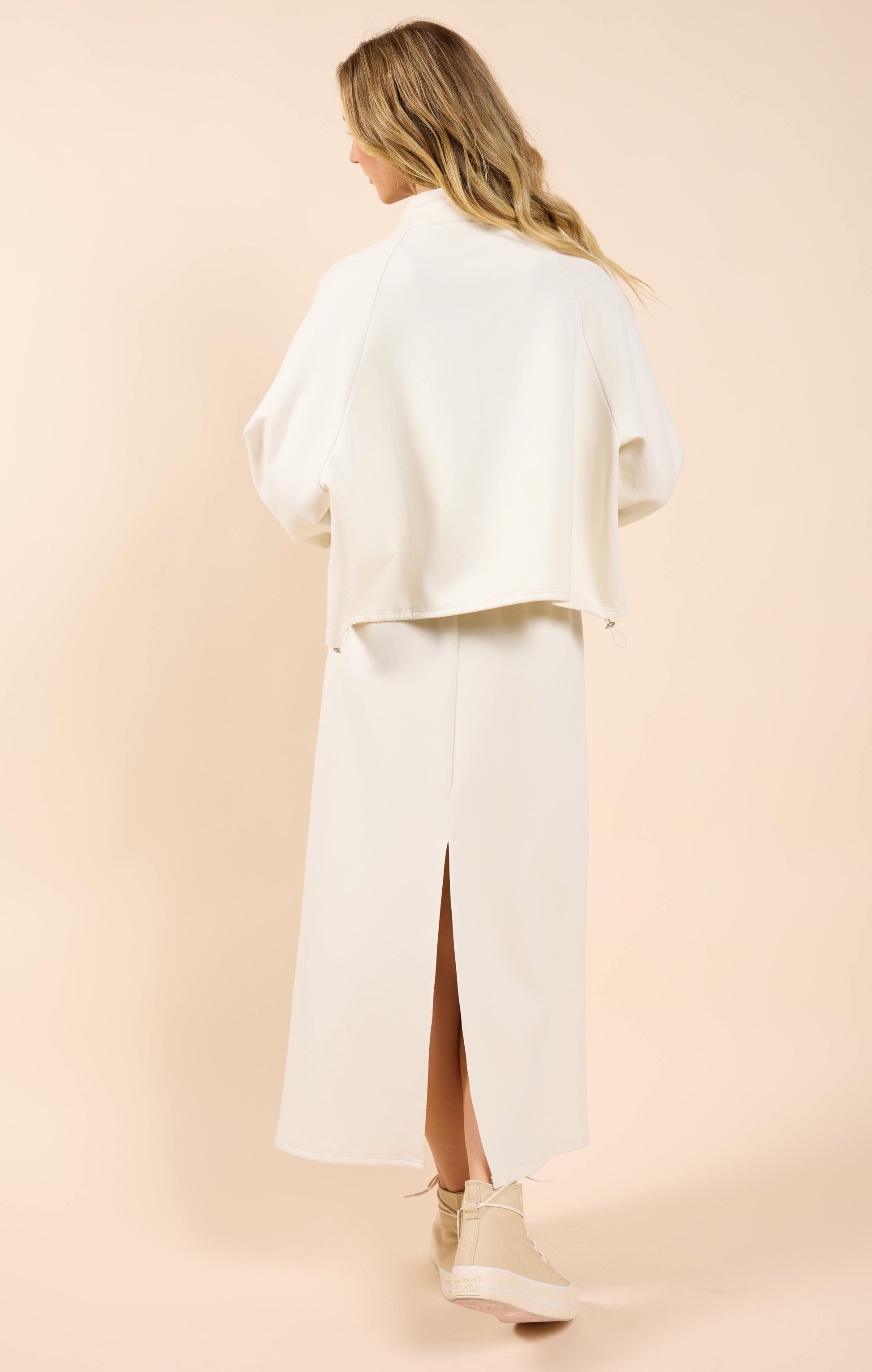  Lonestar Zip Up Jacket, Ivory | Sadie & Sage