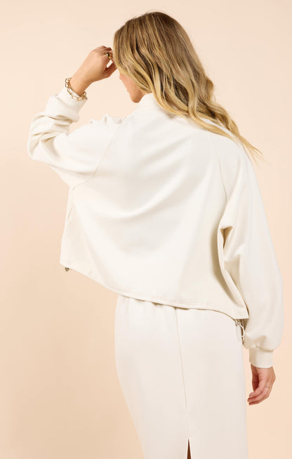  Lonestar Zip Up Jacket, Ivory | Sadie & Sage