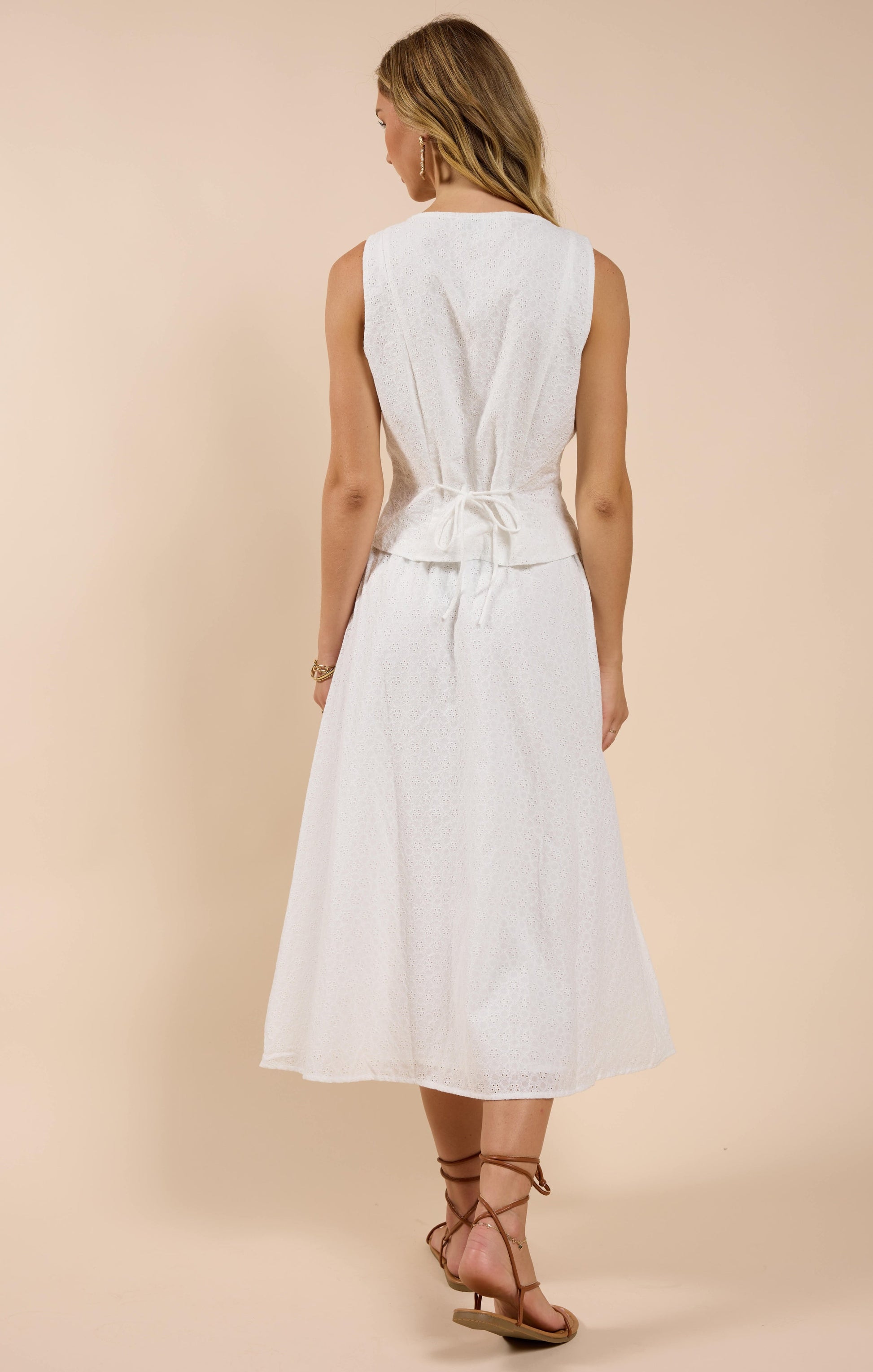  Sun Dream Eyelet Skirt, White | Sadie & Sage
