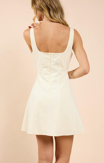  Season's Bloom Paneled Flare Dress, Butter | Sadie & Sage