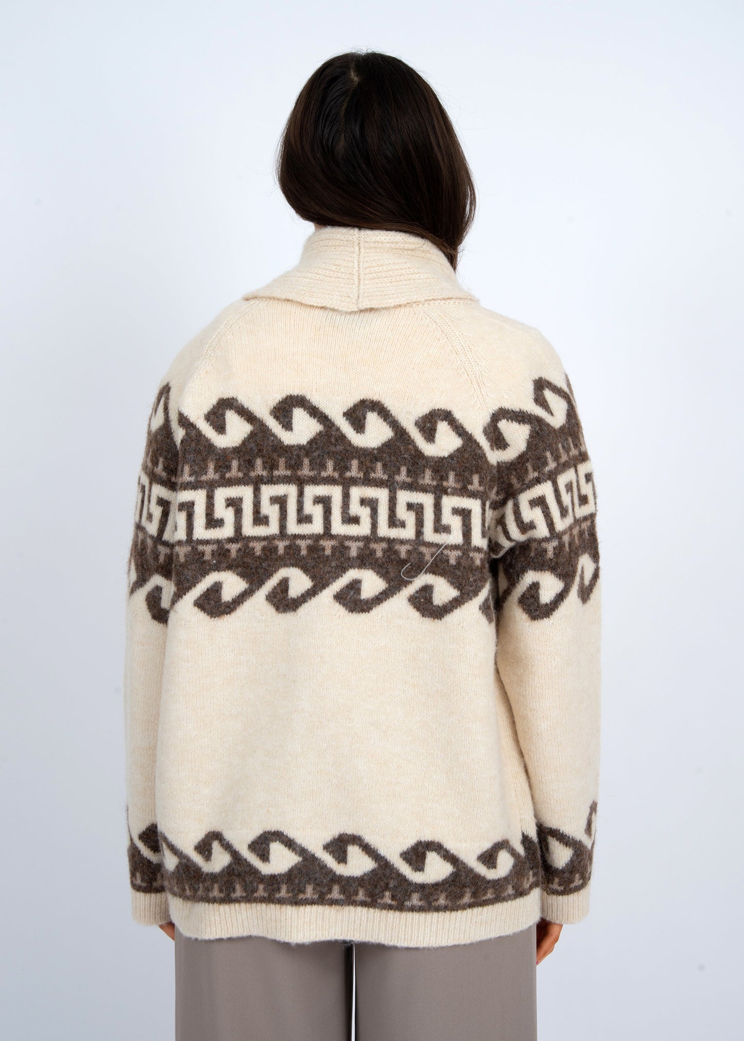  Astrid Shawl Collar Cardigan, Natural | RD Style