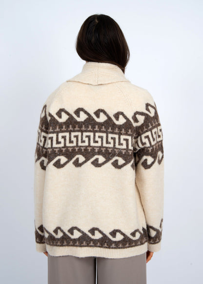  Astrid Shawl Collar Cardigan, Natural | RD Style