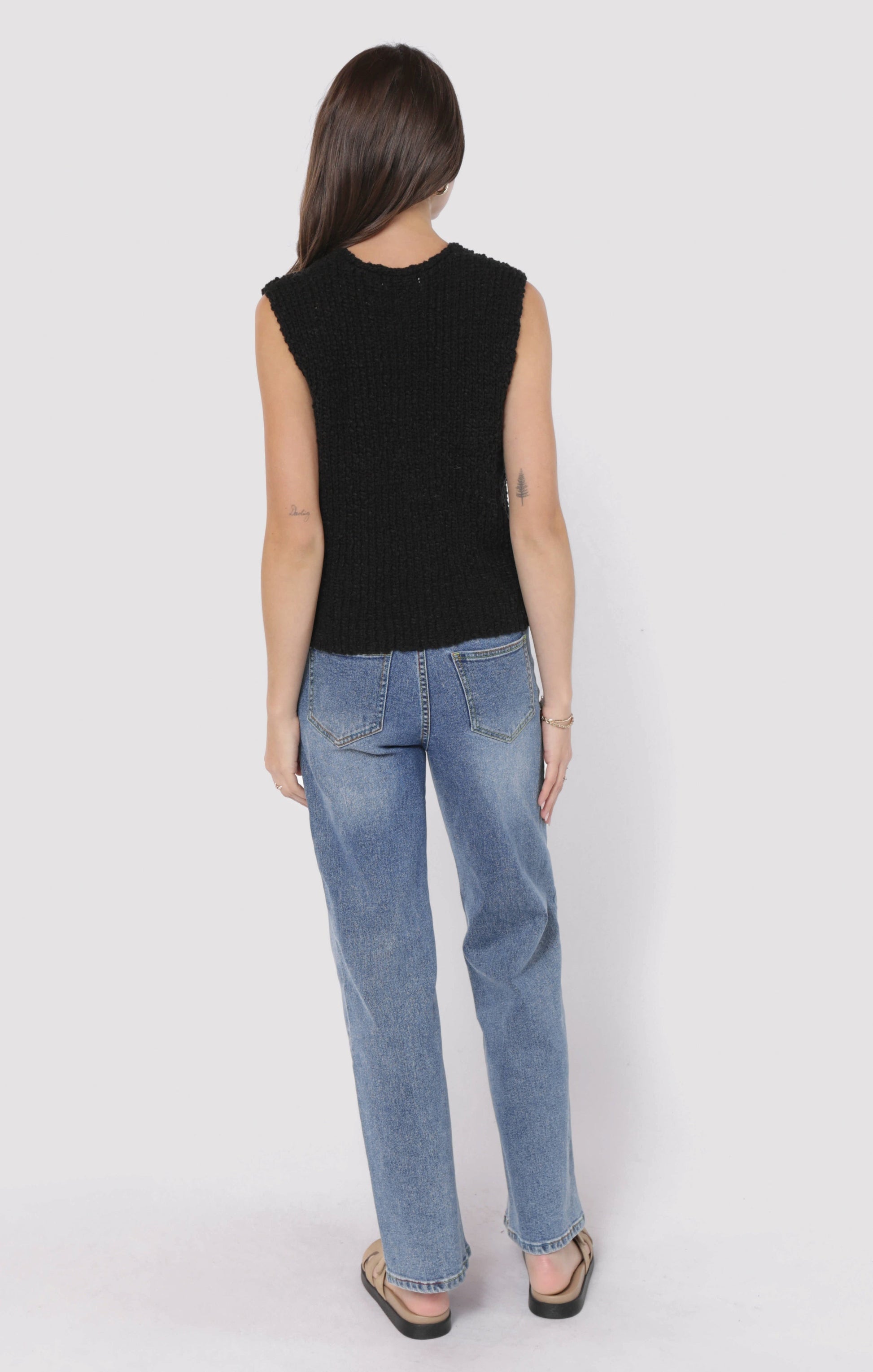  Arlo Cardi Vest, Black | Sadie & Sage