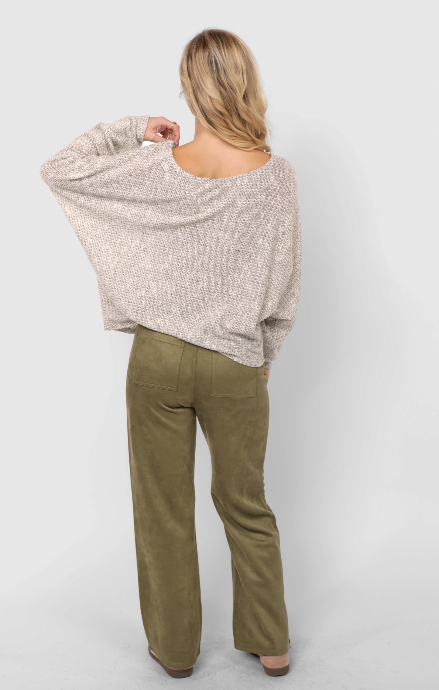  Billie Dolman Sleeve Knit Top, Olive | Sadie & Sage